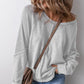 👕 LIMITED-TIME 50% OFF! ✨ Women's Casual Round Neck Top – Long Sleeve, Waffle Texture, Relaxed Fit 🌸