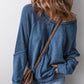 👕 LIMITED-TIME 50% OFF! ✨ Women's Casual Round Neck Top – Long Sleeve, Waffle Texture, Relaxed Fit 🌸