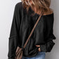 👕 LIMITED-TIME 50% OFF! ✨ Women's Casual Round Neck Top – Long Sleeve, Waffle Texture, Relaxed Fit 🌸