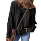 👕 LIMITED-TIME 50% OFF! ✨ Women's Casual Round Neck Top – Long Sleeve, Waffle Texture, Relaxed Fit 🌸