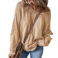 👕 LIMITED-TIME 50% OFF! ✨ Women's Casual Round Neck Top – Long Sleeve, Waffle Texture, Relaxed Fit 🌸