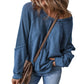 👕 LIMITED-TIME 50% OFF! ✨ Women's Casual Round Neck Top – Long Sleeve, Waffle Texture, Relaxed Fit 🌸