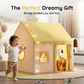 🏰 LIMITED-TIME 50% OFF! ✨ Dream Play Tent for Kids – Fairy Lights, Roomy Interior, Gingham Style 🌟