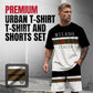 👕 LIMITED-TIME 50% OFF! ✨ Men's Printed T-Shirt & Shorts Set – Color-Block, Breathable, Streetwear Ready 🔥