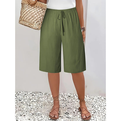 🩳 LIMITED-TIME 50% OFF! ✨ Women's Casual Drawstring Shorts – Lightweight, Wide Leg, Adjustable Waist 🌿