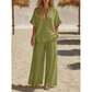👗 LIMITED-TIME 50% OFF! ✨ Women's V-Neck Top & Wide Leg Pants Set – Side Pockets, Breathable, Versatile 🌿