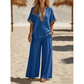 👗 LIMITED-TIME 50% OFF! ✨ Women's V-Neck Top & Wide Leg Pants Set – Side Pockets, Breathable, Versatile 🌿