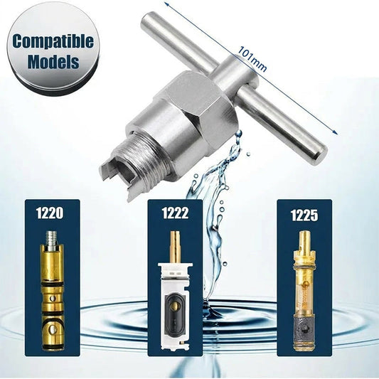 🔧 LIMITED-TIME 50% OFF! ⚙️ Heavy Duty Faucet Cartridge Puller – Ergonomic T-Handle, Durable Brass, Easy DIY