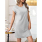 👗 LIMITED-TIME 50% OFF! ✨ Women's Crew Neck Solid Color Dress – Cotton Blend, Cap Sleeves, Relaxed Fit 🌸