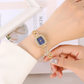 ⌚ LIMITED-TIME 50% OFF! ✨ Women's Drawstring Bracelet Watch – Square Face, Crystal Accents, Quartz Movement 💎