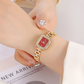 ⌚ LIMITED-TIME 50% OFF! ✨ Women's Drawstring Bracelet Watch – Square Face, Crystal Accents, Quartz Movement 💎