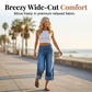 🎉 2026 Sale — Over 37,000 Sold! 👖 Women's Wide Leg Cropped Jeans – Triple-Button High Waist ✨