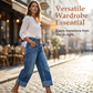 🎉 2026 Sale — Over 37,000 Sold! 👖 Women's Wide Leg Cropped Jeans – Triple-Button High Waist ✨
