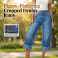 🎉 2026 Sale — Over 37,000 Sold! 👖 Women's Wide Leg Cropped Jeans – Triple-Button High Waist ✨