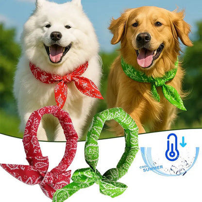 🐾 BUY 1 GET 2 FREE! ❄️ Summer Pet Cooling Collar Wrap – Physical Cooling, Reusable, Adjustable 🌊