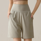 🏃‍♀️ LIMITED-TIME 50% OFF! ✨ Women's High Waist Running Shorts – Tummy Control, A-Line, Side Pockets 🌿