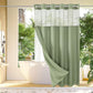 🚿 LIMITED-TIME 50% OFF! ✨ Waffle Pattern Shower Curtain – Double Waterproof, Snap Buttons, Clear Top Window 🛁