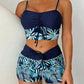 👙 LIMITED-TIME 50% OFF! ✨ Women's Printed Two-Piece Swimsuit – High Waist, Boxer Bottoms, Lace-Up Detail 🌊