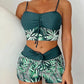 👙 LIMITED-TIME 50% OFF! ✨ Women's Printed Two-Piece Swimsuit – High Waist, Boxer Bottoms, Lace-Up Detail 🌊