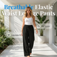 👖 LIMITED-TIME 50% OFF! ✨ Women's Elastic Waist Cotton Loungewear Pants – Crinkled Texture, Wide Leg, Breathable 🌿