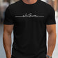 👕 LIMITED-TIME 50% OFF! ✨ Men's Summer Graphic Print Crew Neck T-Shirt – Minimalist Script, Athletic Fit, Breathable 🔥