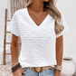 👕 LIMITED-TIME 50% OFF! ✨ Women's Elegant Short Sleeve V-Neck Top – Lightweight, Relaxed Fit, Day-to-Night 🌿