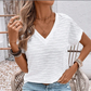 👕 LIMITED-TIME 50% OFF! ✨ Women's Elegant Short Sleeve V-Neck Top – Lightweight, Relaxed Fit, Day-to-Night 🌿