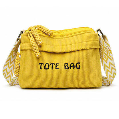👜 LIMITED-TIME 50% OFF! ✨ Women's Vintage Large-Capacity Crossbody Bag – Ribbed Fabric, Multi-Zip, Geometric Strap 🌿
