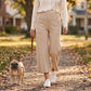 Women's High-Waisted Stretch Cropped Pants