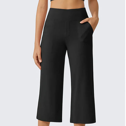 Women's High-Waisted Stretch Cropped Pants