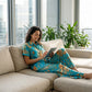 👗 LIMITED-TIME 50% OFF! ✨ Women's Casual Short Sleeve Top & Pants Set – Vibrant Print, Side Pockets, Soft Fabric 🌿
