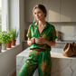 👗 LIMITED-TIME 50% OFF! ✨ Women's Casual Short Sleeve Top & Pants Set – Vibrant Print, Side Pockets, Soft Fabric 🌿