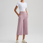 👖 LIMITED-TIME 50% OFF! ✨ Women's High-Waist Wide-Leg Capri Pants – Tummy Control, Slant Pockets, Stretch Fabric 🌿