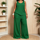 👗 LIMITED-TIME 50% OFF! ✨ Women's Plus Size Textured Tank & Relaxed Fit Pants Set – U-Neck, Pockets, Wide Leg 🌿
