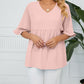👕 LIMITED-TIME 50% OFF! ✨ Women's V-Neck Short Sleeve Casual Blouse – Ruffle Sleeves, Relaxed Fit, Versatile 🌸