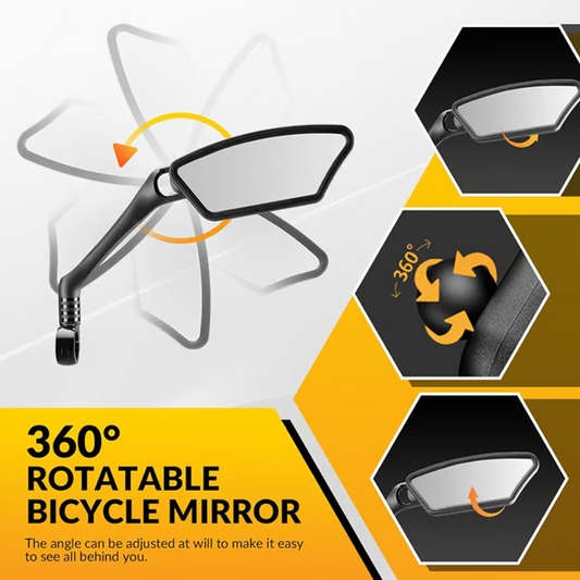 🚲 LIMITED-TIME 50% OFF! ✨ 360° Rotatable Bicycle Rearview Mirror – Shock-Absorbing Arm, Weather-Resistant, Universal Mount 🛡️