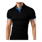 👔 LIMITED-TIME 50% OFF! ✨ Men's Contrast Trim Short Sleeve Collared Shirt – Refined Collar, Modern Accents, Versatile Style 🔷
