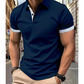 👔 LIMITED-TIME 50% OFF! ✨ Men's Contrast Trim Short Sleeve Collared Shirt – Refined Collar, Modern Accents, Versatile Style 🔷