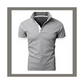 👔 LIMITED-TIME 50% OFF! ✨ Men's Contrast Trim Short Sleeve Collared Shirt – Refined Collar, Modern Accents, Versatile Style 🔷