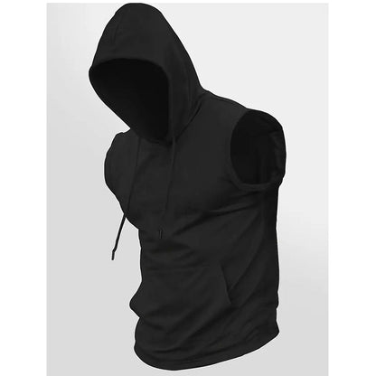 👕 LIMITED-TIME 50% OFF! ✨ Men's Casual Sleeveless Hoodie Vest – Breathable, Kangaroo Pocket, Versatile Style 🏋️