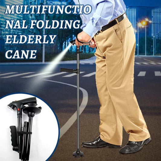 🎉 2026 Sale — Over 20,000 Sold! 🦯 Multifunctional Folding Elderly Cane – 5 Adjustable Heights 👴