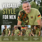 Men's Camouflage Patchwork Crewneck T-Shirt