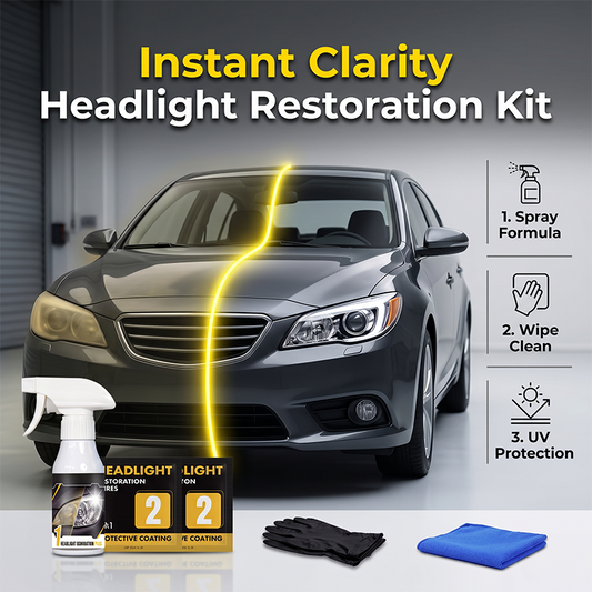 🚗 LIMITED-TIME 50% OFF! ✨ Headlight Restoration Kit – 3-Step System, UV Shield, Professional Clarity 💎