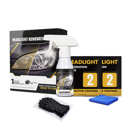 🚗 LIMITED-TIME 50% OFF! ✨ Headlight Restoration Kit – 3-Step System, UV Shield, Professional Clarity 💎