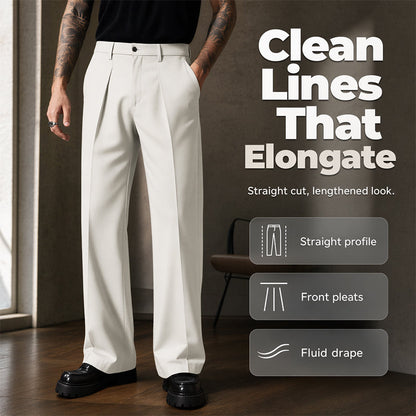 🥳2026 HOT SALE🥳💞50K+ SOLD!✨ 💝 Men's Soft Draped Straight Leg Trousers👖