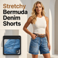 👖 2026 Sale — Over 86,000 Sold!🔥 Women's Mid-Rise Bermuda Denim Shorts – Stretchy Comfort 💫