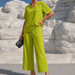 🥳2026 HOT SALE🥳💞50K+ SOLD!✨ 💝  Women's V-Neck Top & Wide-Leg Pants Set👚👖