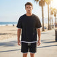 👕 LIMITED-TIME 50% OFF! ✨ Men's Waffle Knit T-Shirt & Shorts Set – Cooling Fabric, Relaxed Fit 🌿