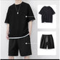 👕 LIMITED-TIME 50% OFF! ✨ Men's Waffle Knit T-Shirt & Shorts Set – Cooling Fabric, Relaxed Fit 🌿