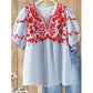 🥳2026 HOT SALE🥳💞50K+ SOLD!✨ 💝  Embroidered Breezy Blouse